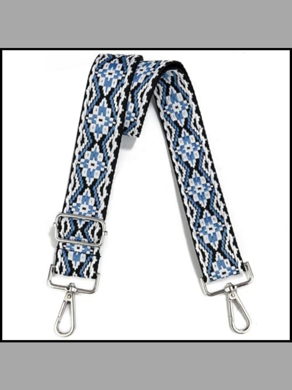 Adjustable Purse Strap Replacement Crossbody Bag Strap Silver Hardware